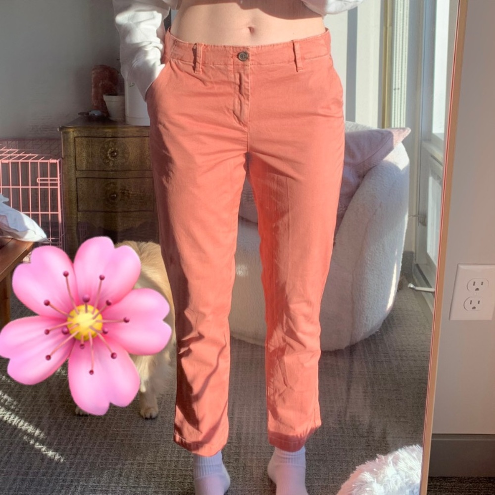 GAP girlfriend chinos size 4 salmon color